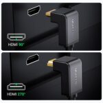 Ugreen HD103 HDMI Cable Right Angle 90 Degree 2m (Black)-10173 - Image 2