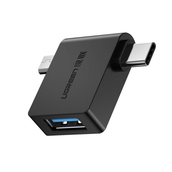 Ugreen 30453 2 In 1 Adapter Micro Usb Male + Usb Type C Male To Usb 3.0 Female-30453