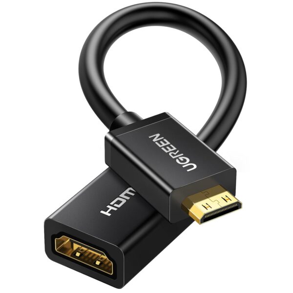 Ugreen Mini HDMI Male to HDMI Female Adapter Cable 22cm Black-20137