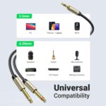 Ugreen AV126 3.5Mm Trs To Dual 6.35Mm Ts Audio Cable 1M (Gray)-10613 - Image 2