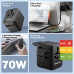 Honeywell 1 Pc 70W World Travel Adapter Black - Image 6