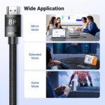 Ugreen HD140 Hdmi 8K Cable Male To Male Aluminum Alloy Shell Braided Black 2M-80403 - Image 2