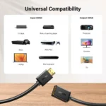 Ugreen HD107 HDMI 4K Cable Male to Female Black 1m-10141 - Image 7