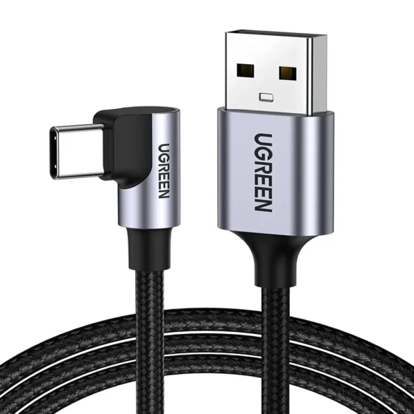 Ugreen US284 Right Angle USB-A to USB-C Cable 2m (Space Gray)-50942