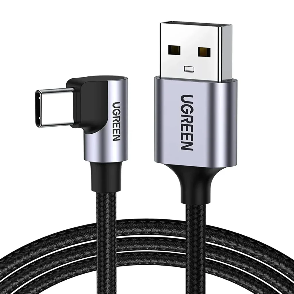 Ugreen US284 Right Angle USB-A to USB-C Cable 1m Space Gray-50941