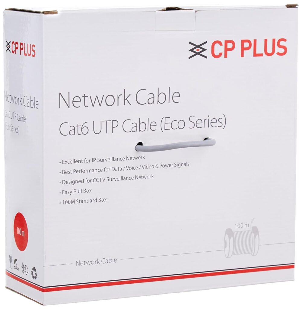 CP PLUS CAT6 ECO UTP Networking Cable 100M Roll (CP-EUT-6TSRH-100)
