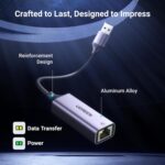Ugreen CM209 Usb To Rj45 Ethernet Adapter Aluminum Case (Space Gray)-50922 - Image 6