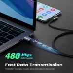 Ugreen US284 Right Angle USB-A to USB-C Cable 1m Space Gray-50941 - Image 3