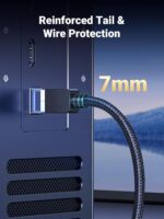 Ugreen NW153 Cat8 Pure Copper Ethernet Cable Braided 15m (Black)-30799 - Image 2