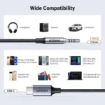 UGREEN CM734 USB-C to 3.5mm Audio Cable 1m-35056 - Image 3