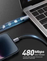Ugreen US304 Usb-C To Lightning M/M Cable Aluminum Shell Braided 1M (Black)-60759 - Image 4