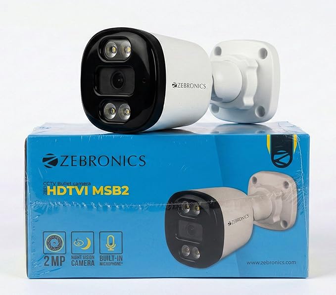 Zebronics 2MP Full Color Bullet CCTV Camera with Mic
