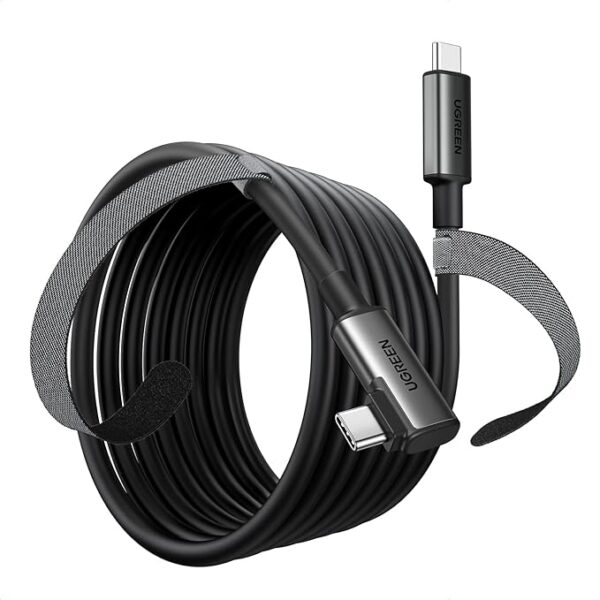 UGREEN US551 Right Angle USB-C to USB-C Link Cable 5m (Black)-90629