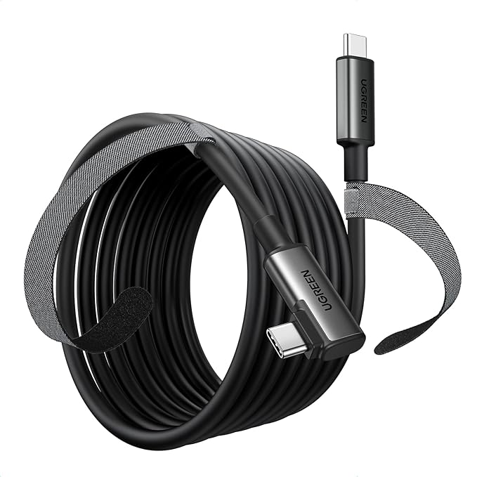 UGREEN US551 Right Angle USB-C to USB-C Link Cable 5m (Black)-90629