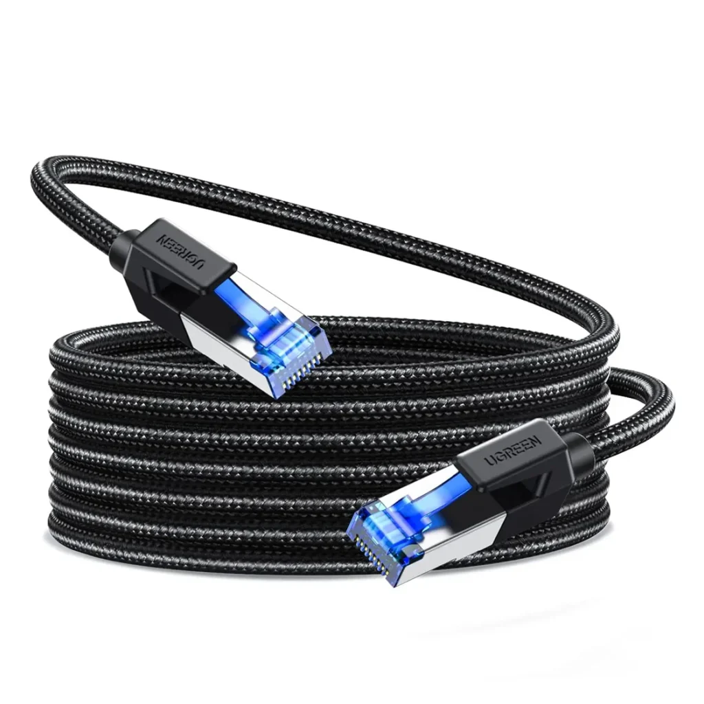 Ugreen NW153 Cat8 Pure Copper Ethernet Cable Braided 10m (Black)-30795
