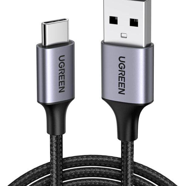 Ugreen US288 Usb-A 2.0 To Usb-C Cable Nickel Plating Aluminum Braid 2M (Black)-60128