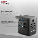 Honeywell 1 Pc 70W World Travel Adapter Black - Image 3