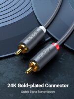 Ugreen AV104 2RCA Male to 2RCA Male Cable 1m (Black)-30747 - Image 5