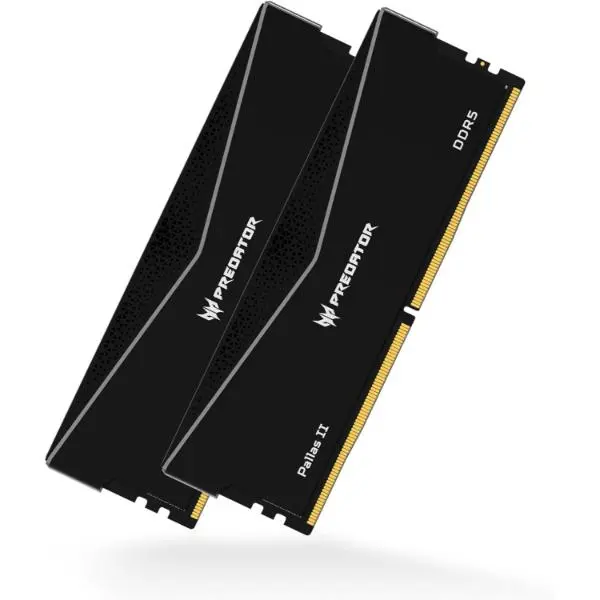 Acer Predator Pallas II 96GB (48GBx2) DDR5 6000MHz CL28 Heatsink RAM Kit – Black Edition