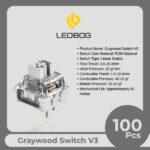 AULA LEOBOG Graywood V3 Linear Mechanical Switches – Premium Pre-Lubed Keyboard Switches (100pcs) - Image 3