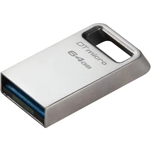 Kingston 64GB Data Traveler Micro USB 3.2 Flash Drive – Silver