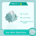 LEOBOG Ice Vein Linear Mechanical Keyboard Switches – Silent, Pre-Lubed, Hot-Swappable & Smooth Keystrokes - Image 3