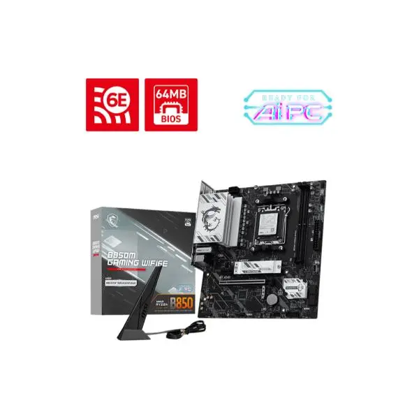 MSI B850M GAMING WIFI6 DDR5 AMD AM5 Micro-ATX Gaming Motherboard