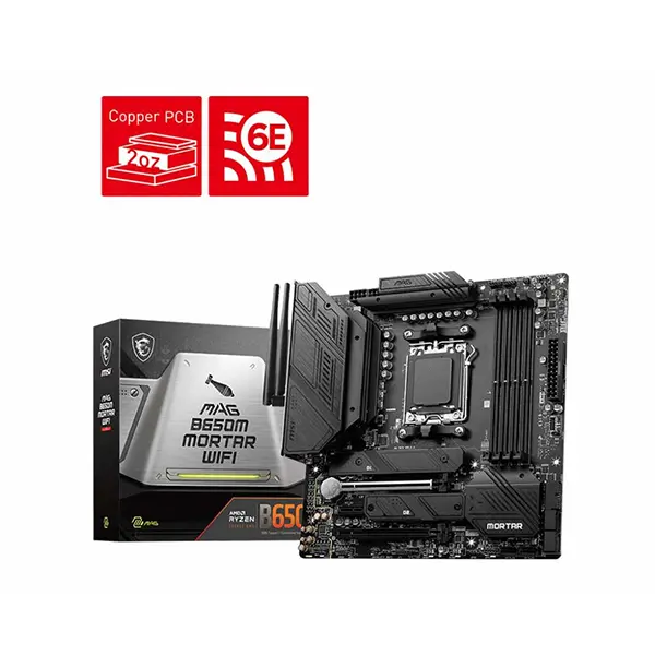 MSI MAG B650M MORTAR WIFI DDR5 Micro-ATX AMD AM5 Gaming Motherboard