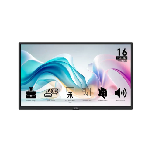 MSI Pro MP165 E6 15.6” Portable Full HD Monitor – Ultra-Slim IPS External Display