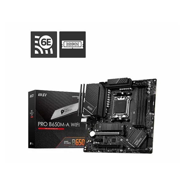 MSI PRO B650M-A WIFI DDR5 Micro-ATX AMD Ryzen AM5 Motherboard
