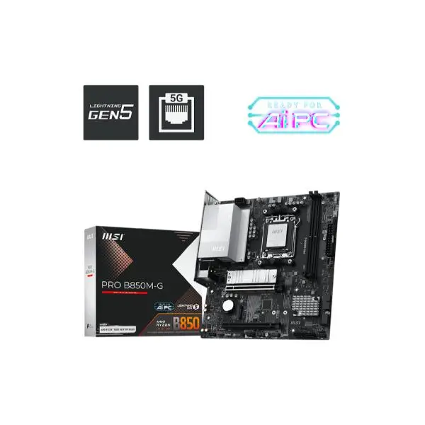 MSI PRO B850M-G DDR5 Micro-ATX AMD AM5 Motherboard