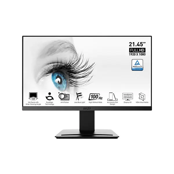 MSI PRO MP223 E2 21.45” FHD Business Monitor – IPS Panel for Work & Office Use