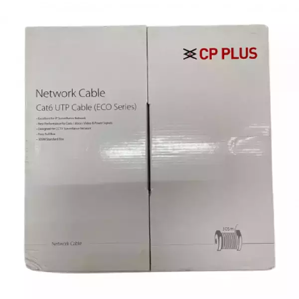 CP PLUS CP-EUT-6TSRH-305 CAT6 UTP Networking Cable – 305 Meter Roll