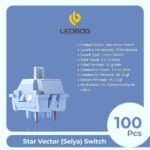 AULA LEOBOG Star Vector (Seiya) SS100 Linear Mechanical Keyboard Switches – Smooth, Durable & Hot-Swappable (100pcs) - Image 4