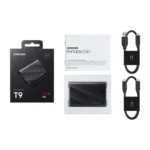 Samsung T9 1TB Portable SSD USB 3.2 Gen 2x2 External Solid State Drive – Black - Image 2
