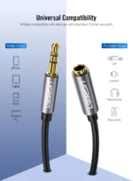 Ugreen AV118 3.5Mm Male To 3.5Mm Female Extension Cable 5M (Black)-10538 - Image 2