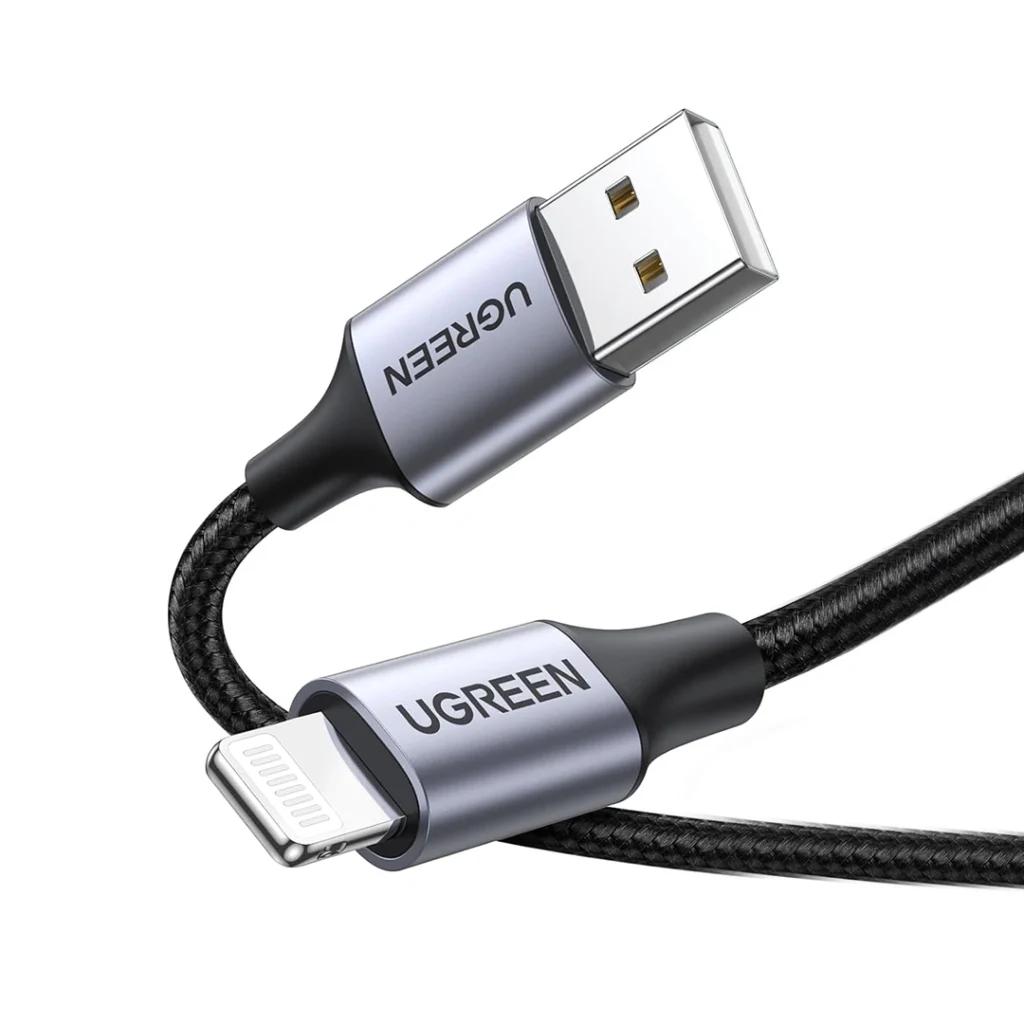 Ugreen US199 USB-A to Lightning Cable 2.4A Max Black 2m-60158