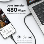 UGREEN US286 USB-C to USB-C PD Fast Charging Cable 3A Max Black 1m-50997 - Image 2