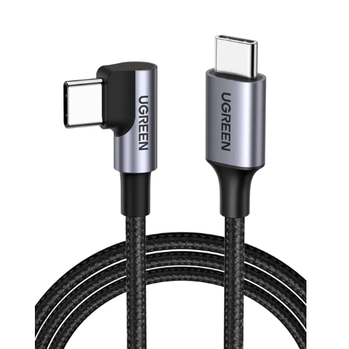 Ugreen US323 Angled USB-C Cable Aluminum Case with Braided 1m (Black)-70529