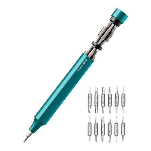 HOTO 24 in 1 Multi Bit Mini Screwdriver Set Magnetic, Manual Precision Screwdriver Set, EDC Pen Screwdriver for Eyeglasses, Electronics, Watches, Phones, Laptops, Cameras(QWLSD004)