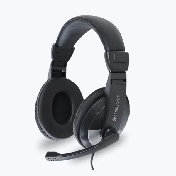 ZEBRONICS Zeb-200HM Wired On-Ear Headphones with Mic – Dual 3.5mm Connectivity