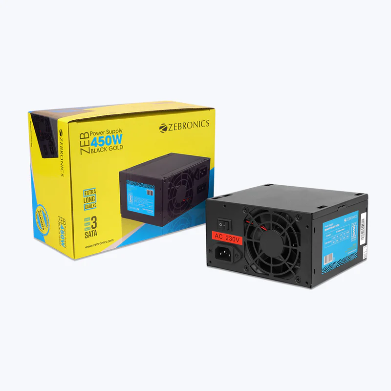 Zebronics Black Gold 450 Watt Power Supply