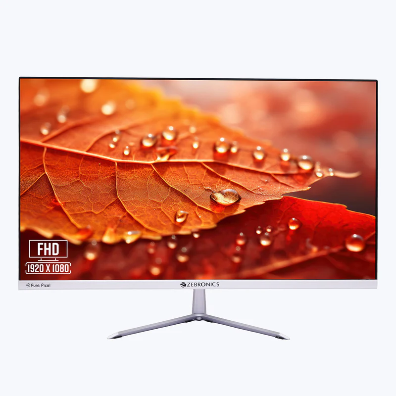 ZEBRONICS EA124 24" Full HD 100Hz LED Monitor – Ultra Slim Bezel & Metal Stand