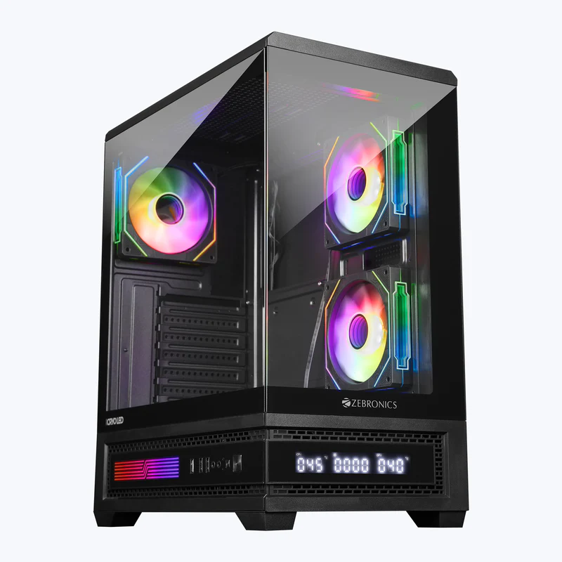 Zebronics ZEB-CYRO LED Gaming Cabinet black