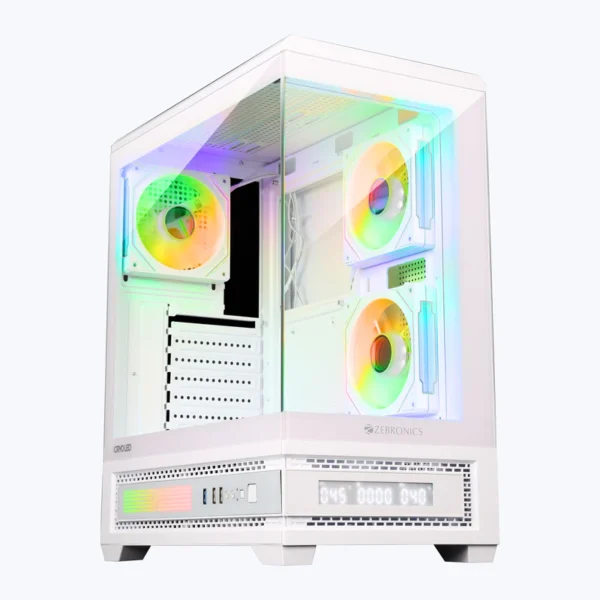Zebronics ZEB-CRYO LED RGB Gaming Cabinet white