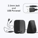 ZEBRONICS Zeb-Fame 5W 2.0 Multimedia Speakers – Black Edition - Image 2