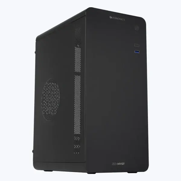 Zebronics MYST mATX Gaming Cabinet – Black