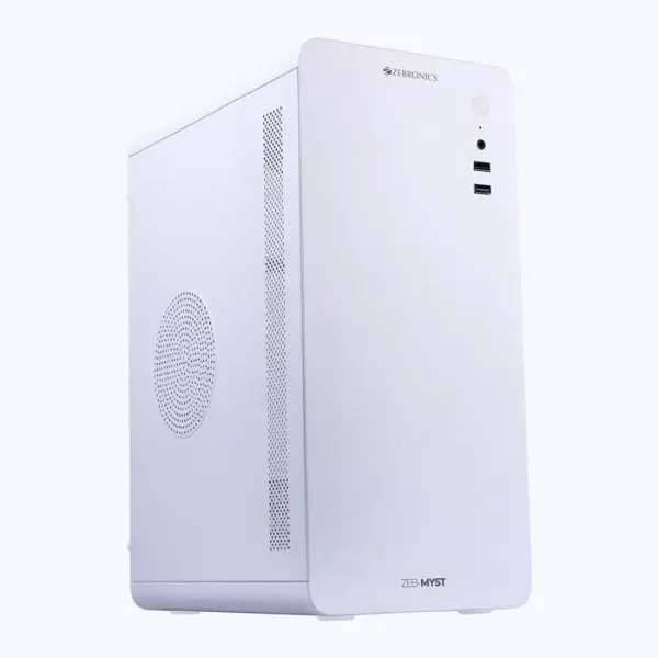 Zebronics MYST mATX Gaming Cabinet – White