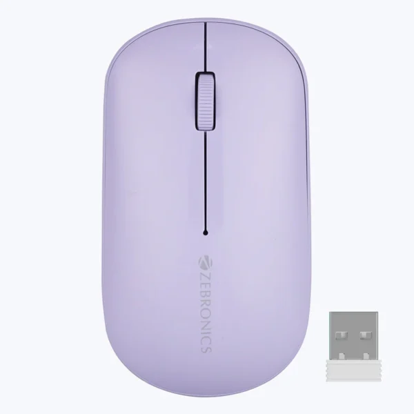 Zebronics Zeb Pulse Wireless Mouse – Lavender