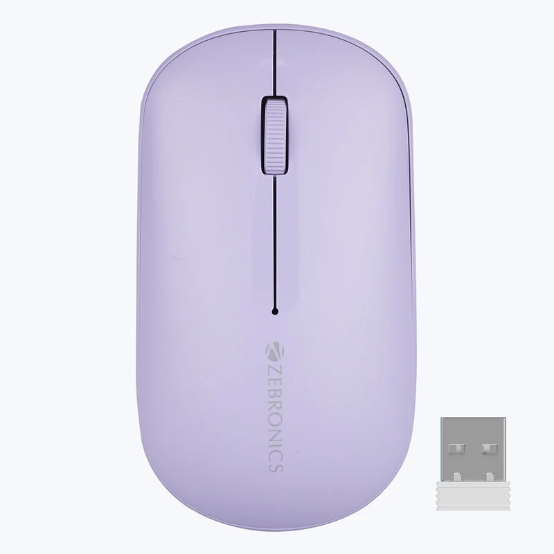 Zebronics Zeb Pulse Wireless Mouse – Lavender